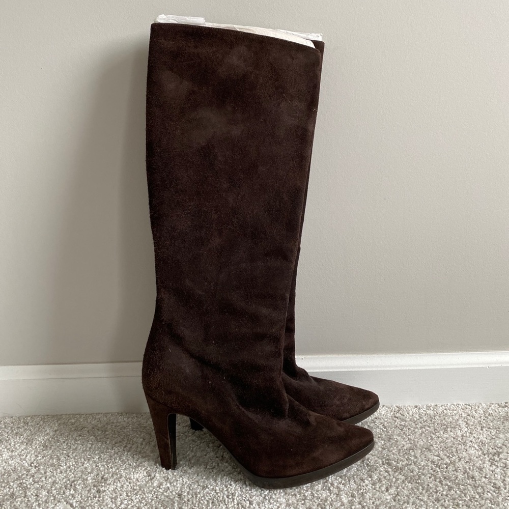 Flavio Castellani suede boots.Brown,Made in Italy